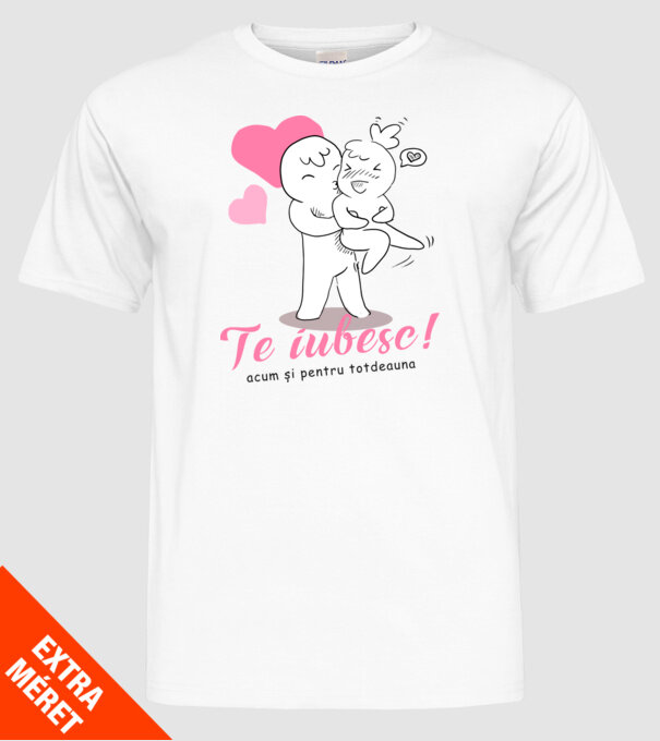 te iubesc model alb pe tricou