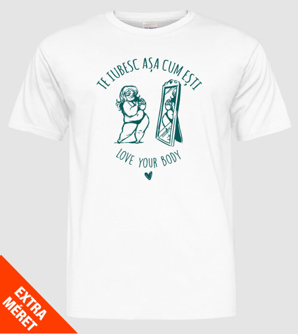 Te iubesc așa cum ești model alb pe tricou
