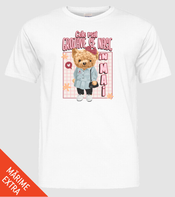 Teddy cele cool girl MAI model alb pe tricou