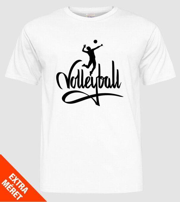Text Volei pentru tricou model alb pe tricou