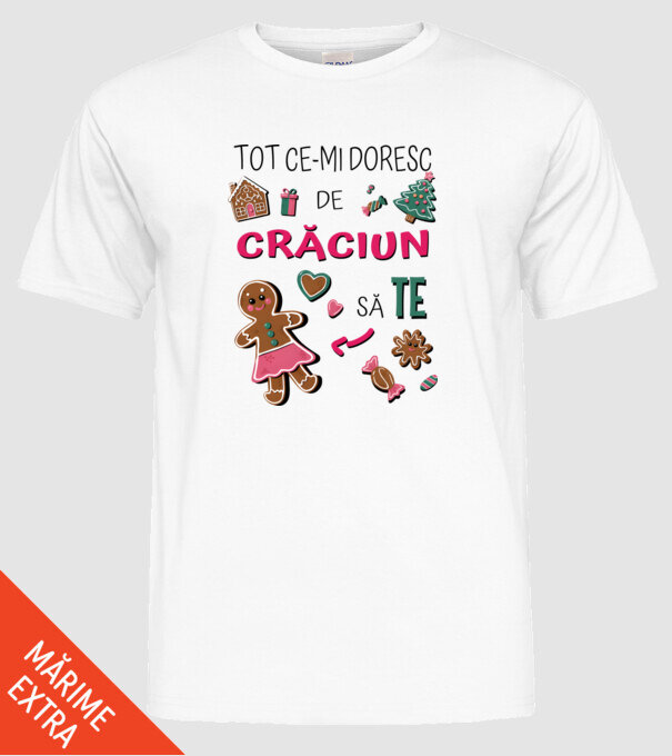 Tot ce-mi doresc de Crăciun să TE Femei alb model alb pe tricou