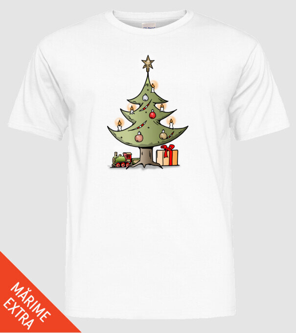 Trenuri model alb pe tricou