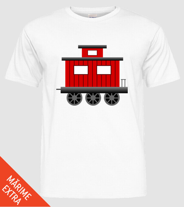 Trenuri model alb pe tricou