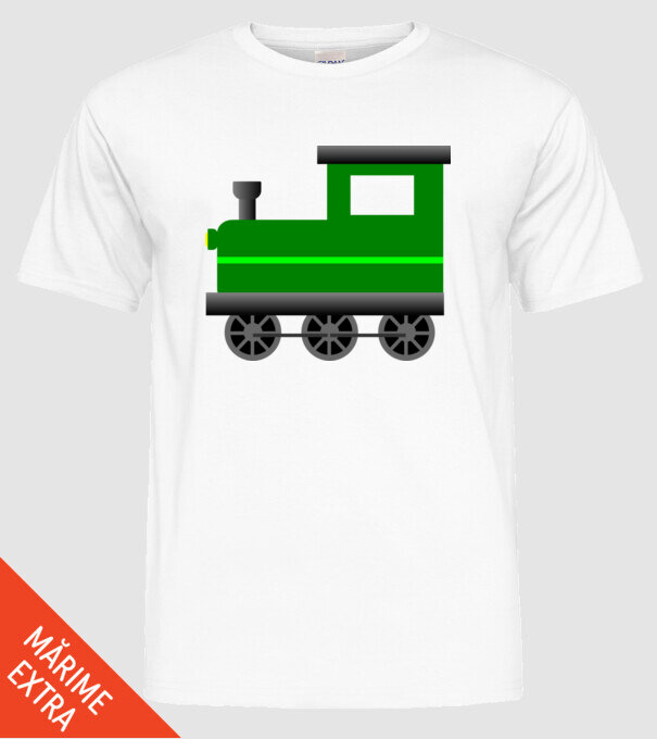 Trenuri model alb pe tricou