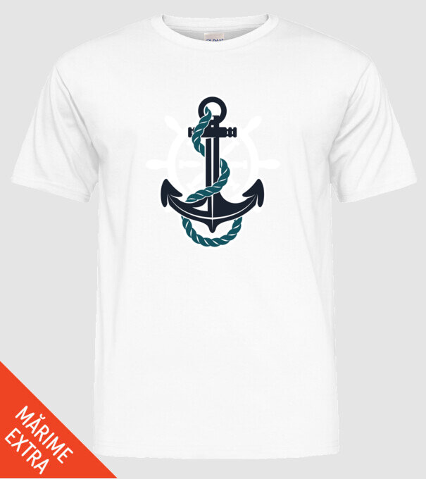 Vapoare model alb pe tricou