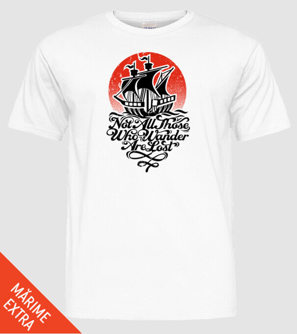 Vapoare model alb pe tricou