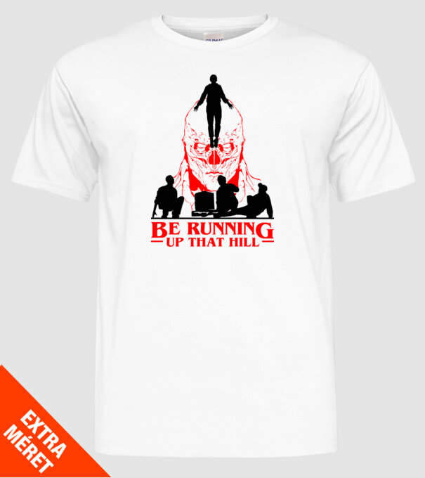 vecna running up that hill model alb pe tricou