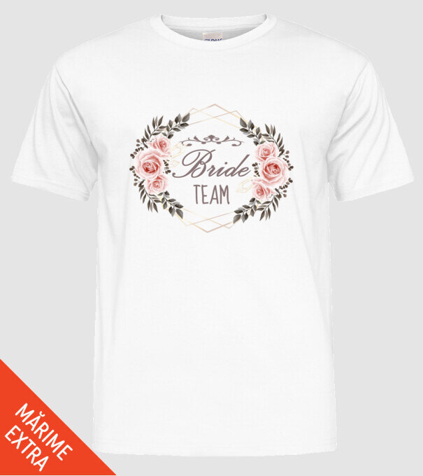 Vintage Bride team model alb pe tricou