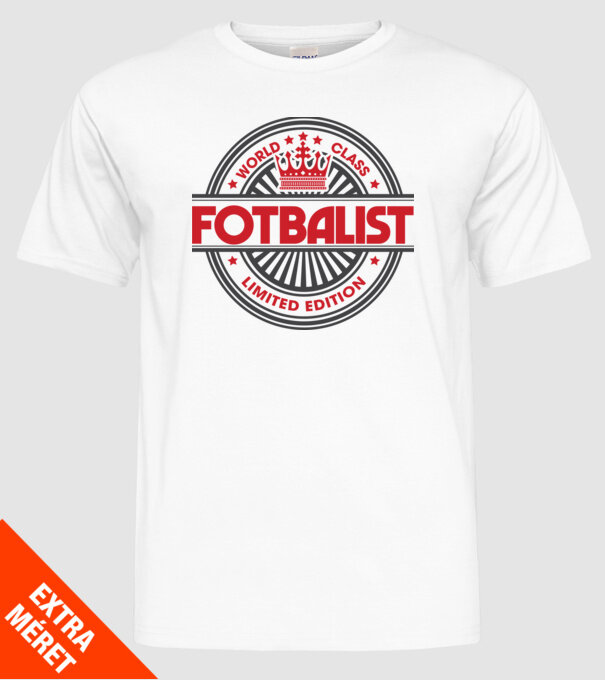 Fotbalist model alb pe tricou