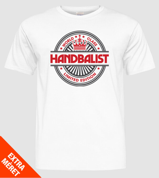 handbalist model alb pe tricou