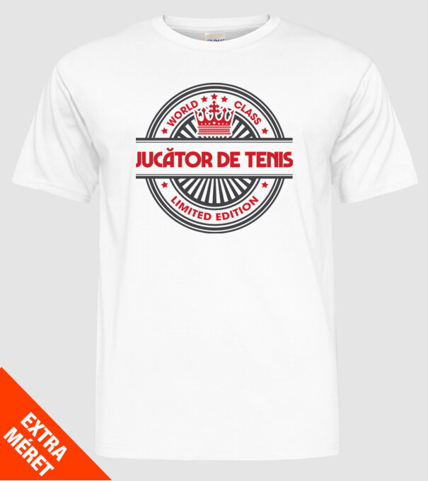 jucător de tenis model alb pe tricou