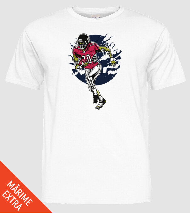 Zombie Player model alb pe tricou