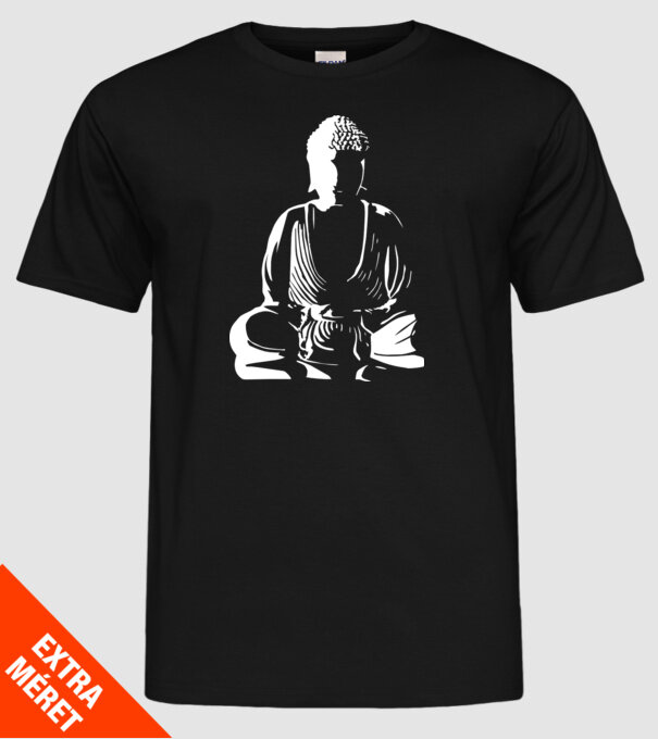 buddha silhouette model negru pe tricou
