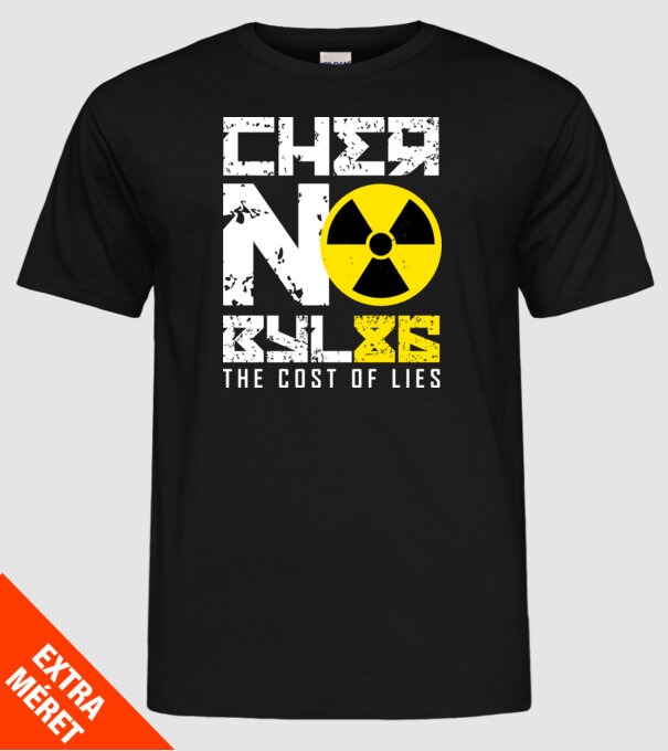 'Chernobyl ''86 3 culori' model negru pe tricou