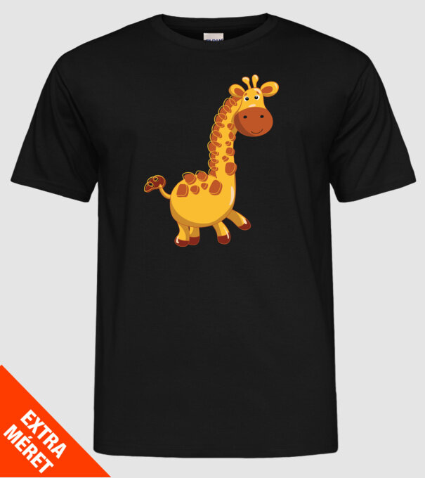 Cute giraffe model negru pe tricou