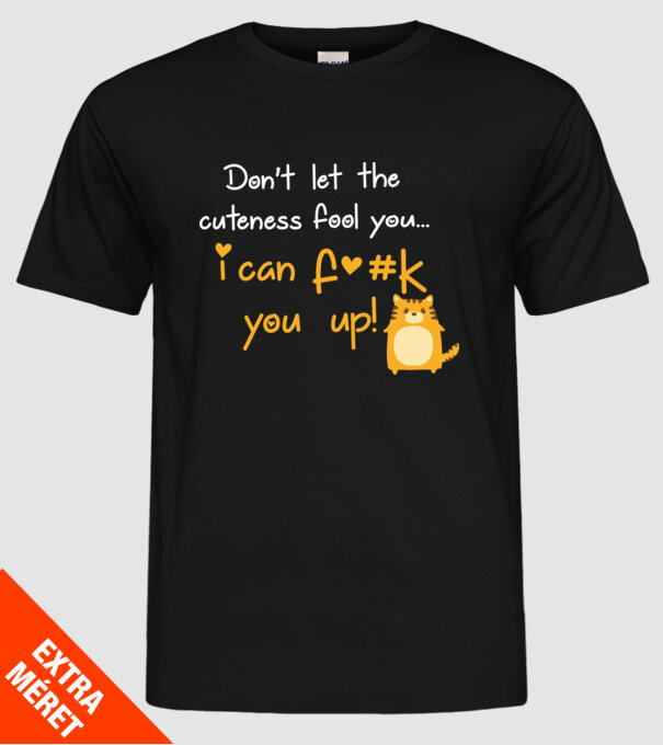 Cuteness model negru pe tricou
