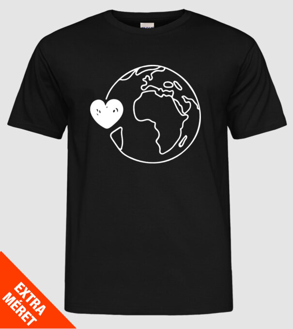 EarthLogo model negru pe tricou