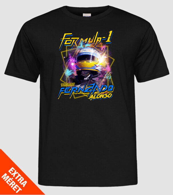 FORMULA 1 ALONSO model negru pe tricou