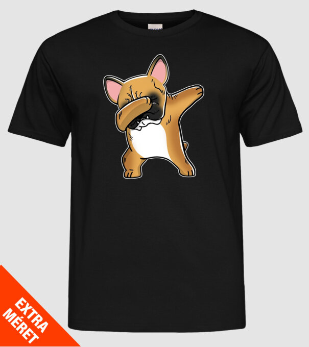 Buldog francez DAB model negru pe tricou
