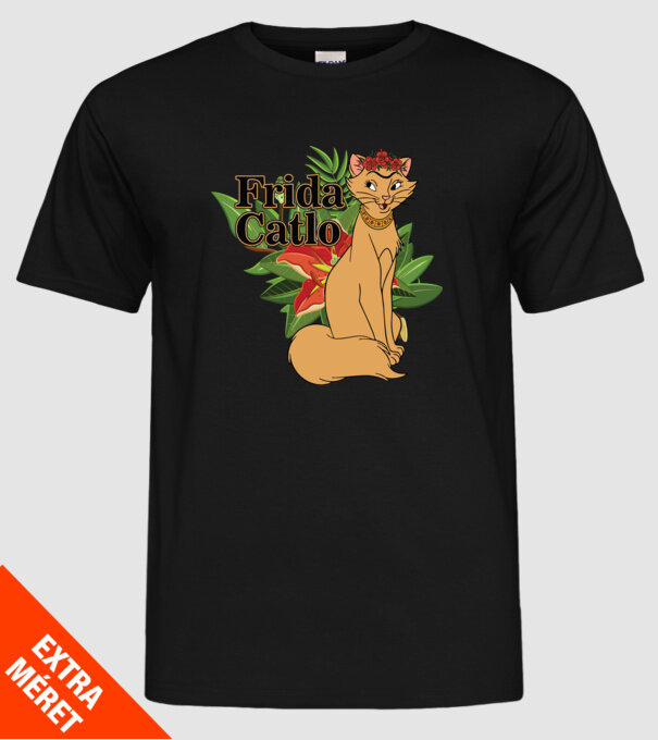 FridaCatlo model negru pe tricou