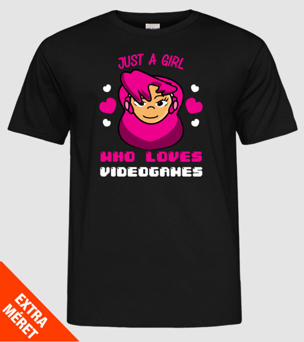Girl Gamer model negru pe tricou