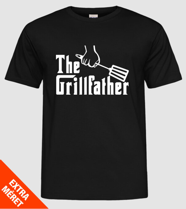 GrillFather model negru pe tricou