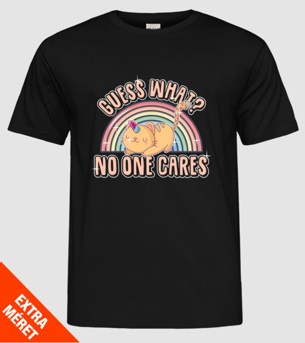 Guess what pisică-unicorn model negru pe tricou