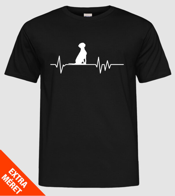 Heartbeat silueta Vijla model negru pe tricou