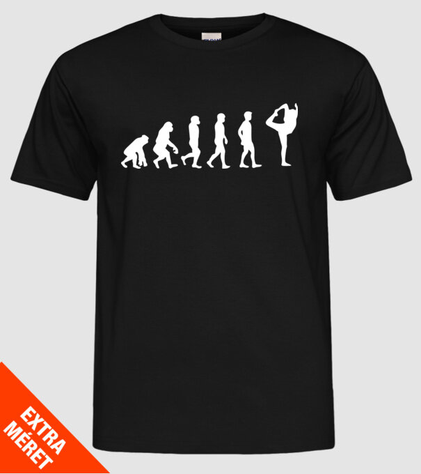Yoga evoluție model negru pe tricou