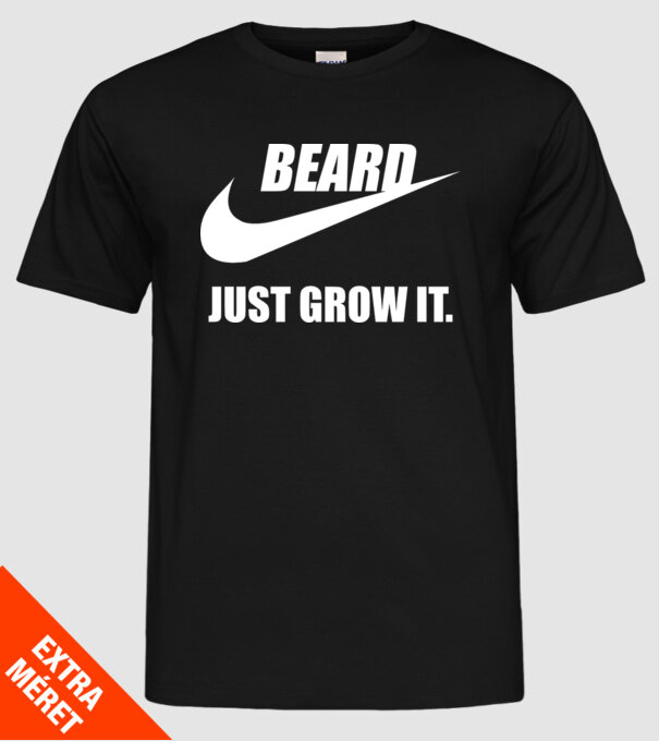Just Grow It! model negru pe tricou