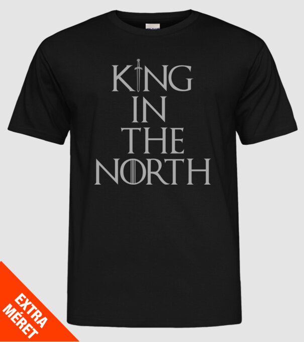 King in the North model negru pe tricou