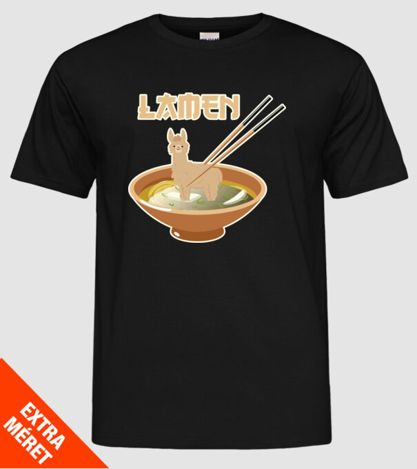 Lamen model negru pe tricou