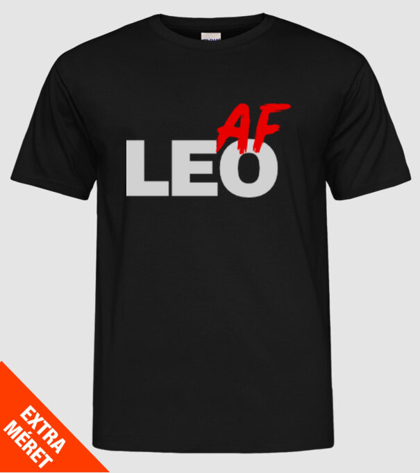 LEO as fuck model negru pe tricou