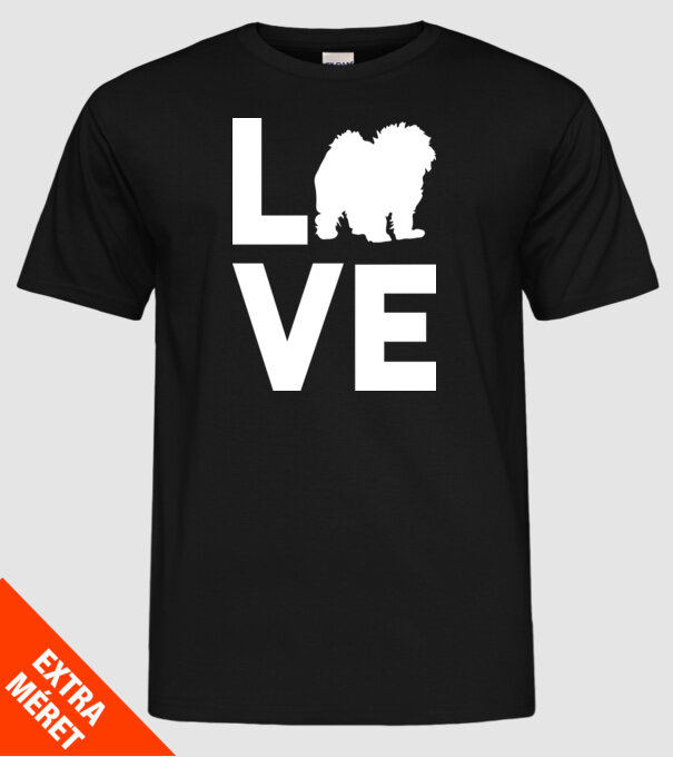 LOVE Bolognese model negru pe tricou