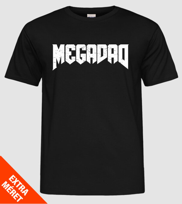 Megadad model negru pe tricou