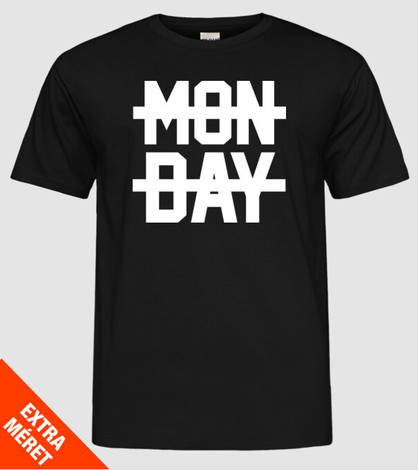 Monday model negru pe tricou