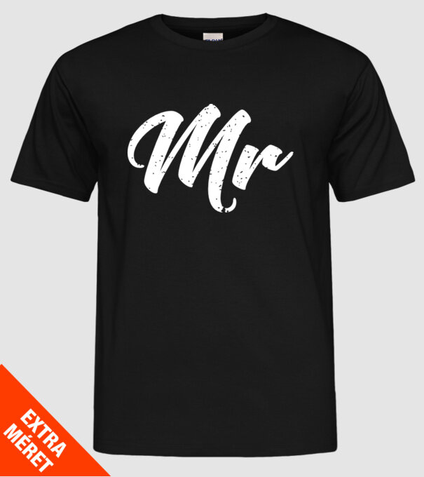 Mr 1 model negru pe tricou