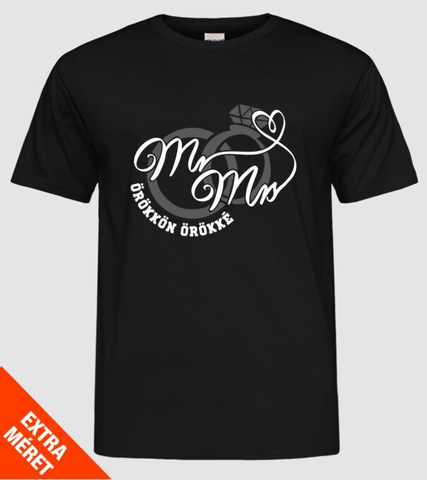 pentru totdeauna model negru pe tricou