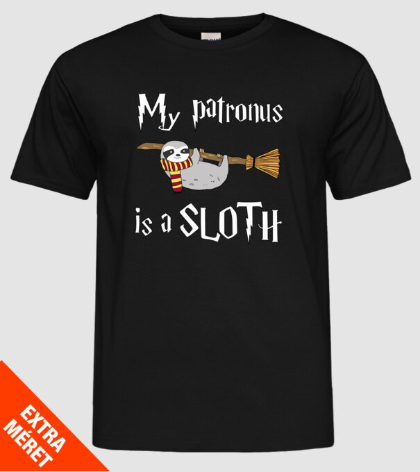 my patronus is a sloth model negru pe tricou