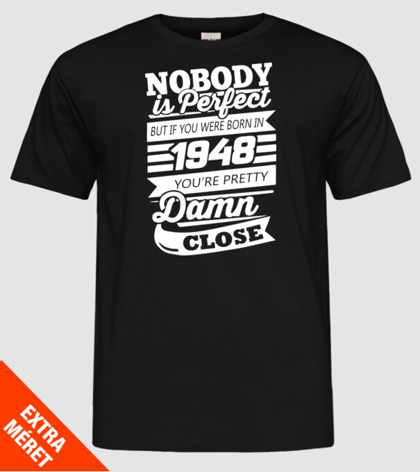 nobody is perfect 1948 model negru pe tricou
