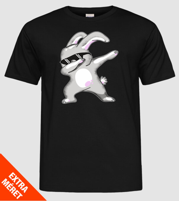 Iepuraș DAB model negru pe tricou