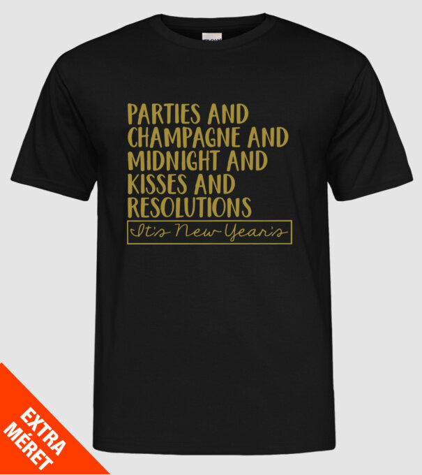 Parties champagne model negru pe tricou