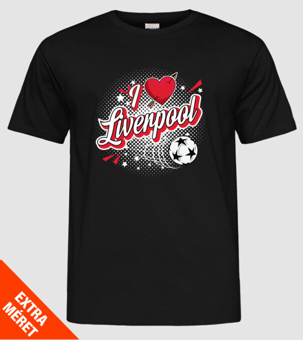 Popart Liverpool model negru pe tricou