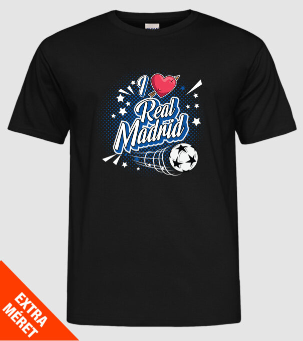 Popart RealMadrid model negru pe tricou