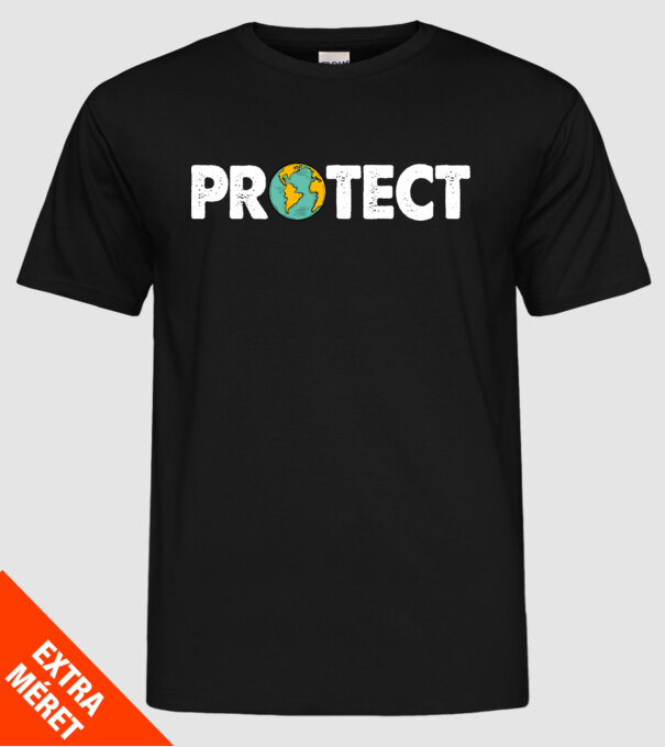 Protect earth model negru pe tricou
