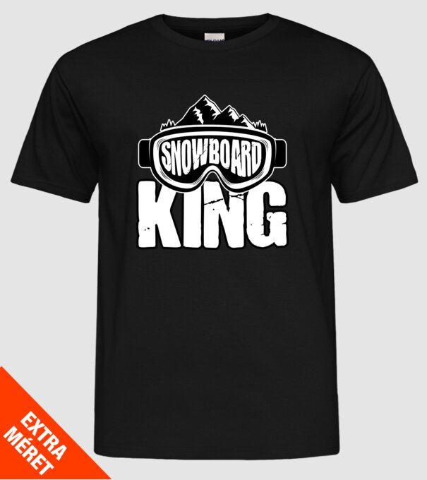 Snowboard king 01 model negru pe tricou