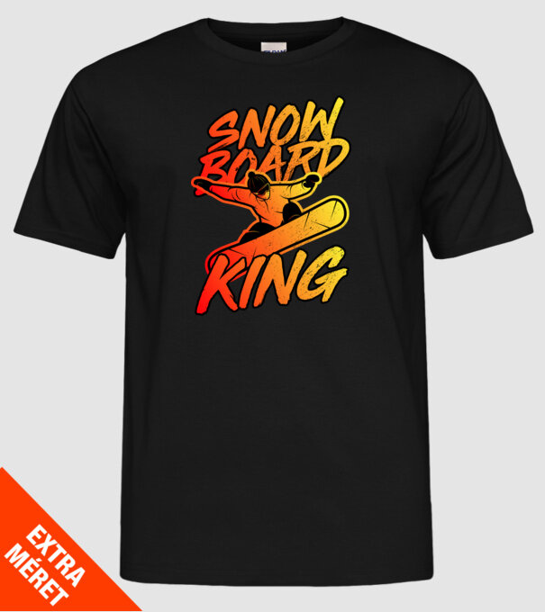 snowboard king model negru pe tricou
