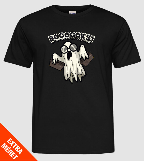 Spooky boookworm model negru pe tricou