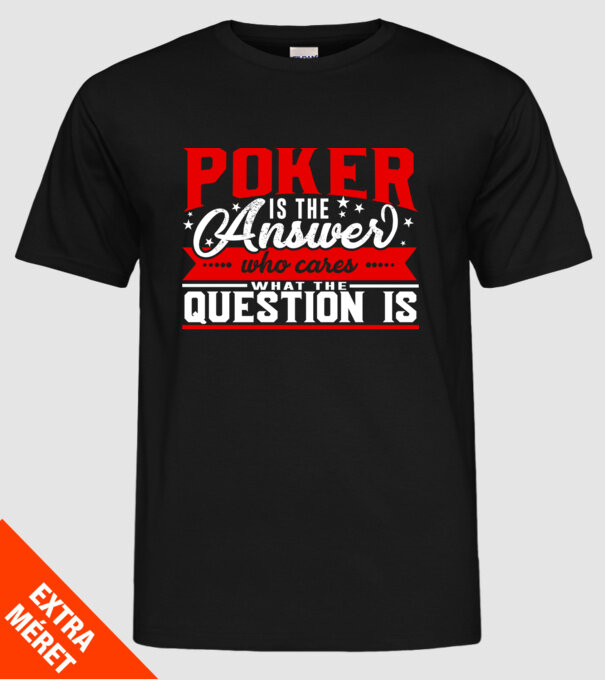 Sport is the answer JUCĂTOR POKER model negru pe tricou