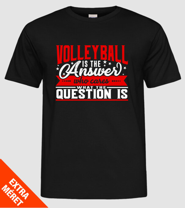 Sport is the answer VOLEIBALIST model negru pe tricou